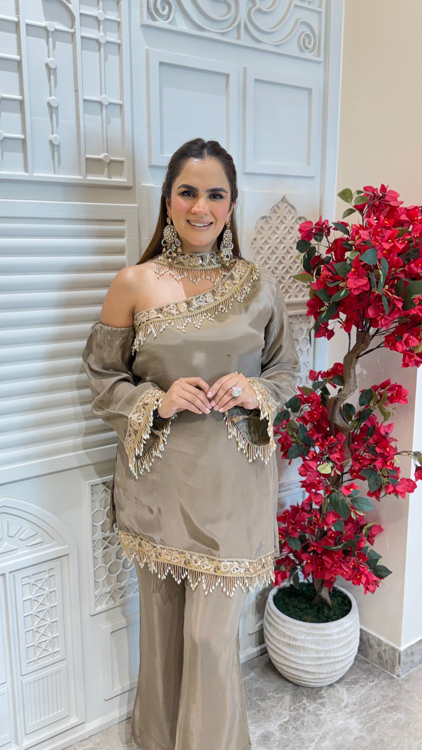 Elegant Suit With Lace Work PC3273