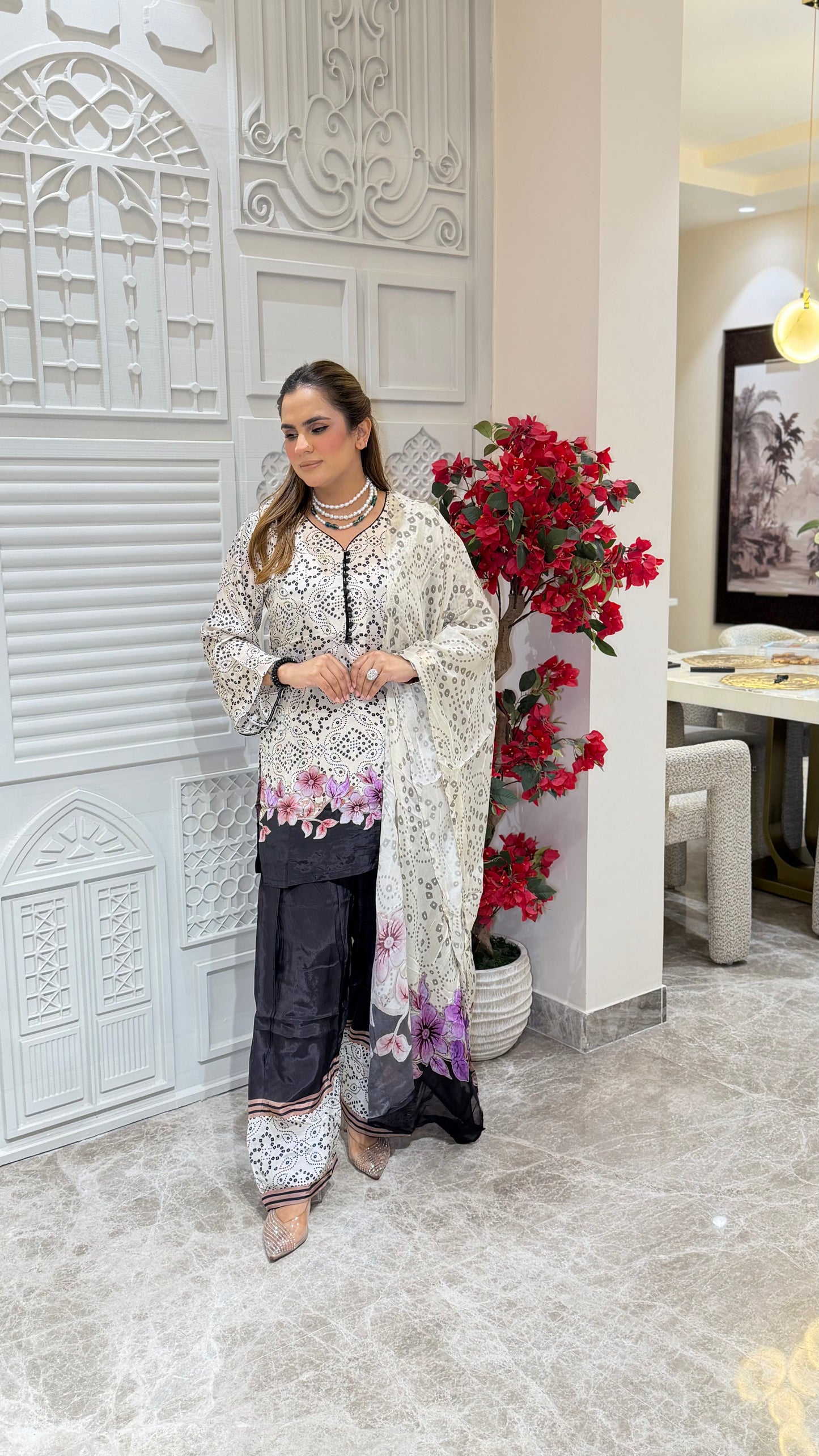 Elegant Suit With Flower Design PC3275