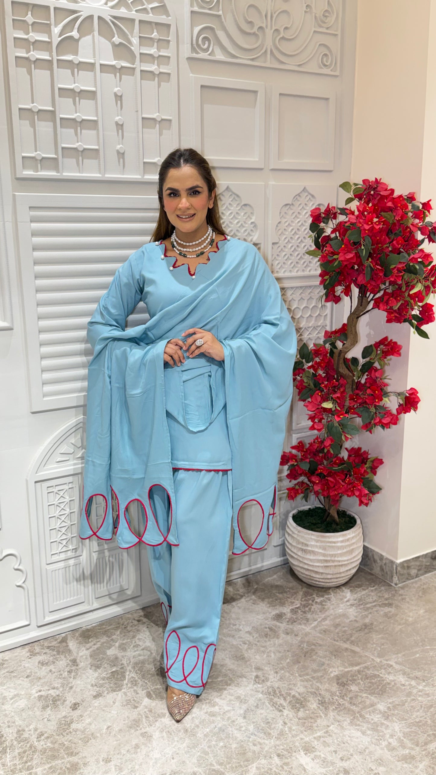 Elegant Suit with Dupatta  PC3276