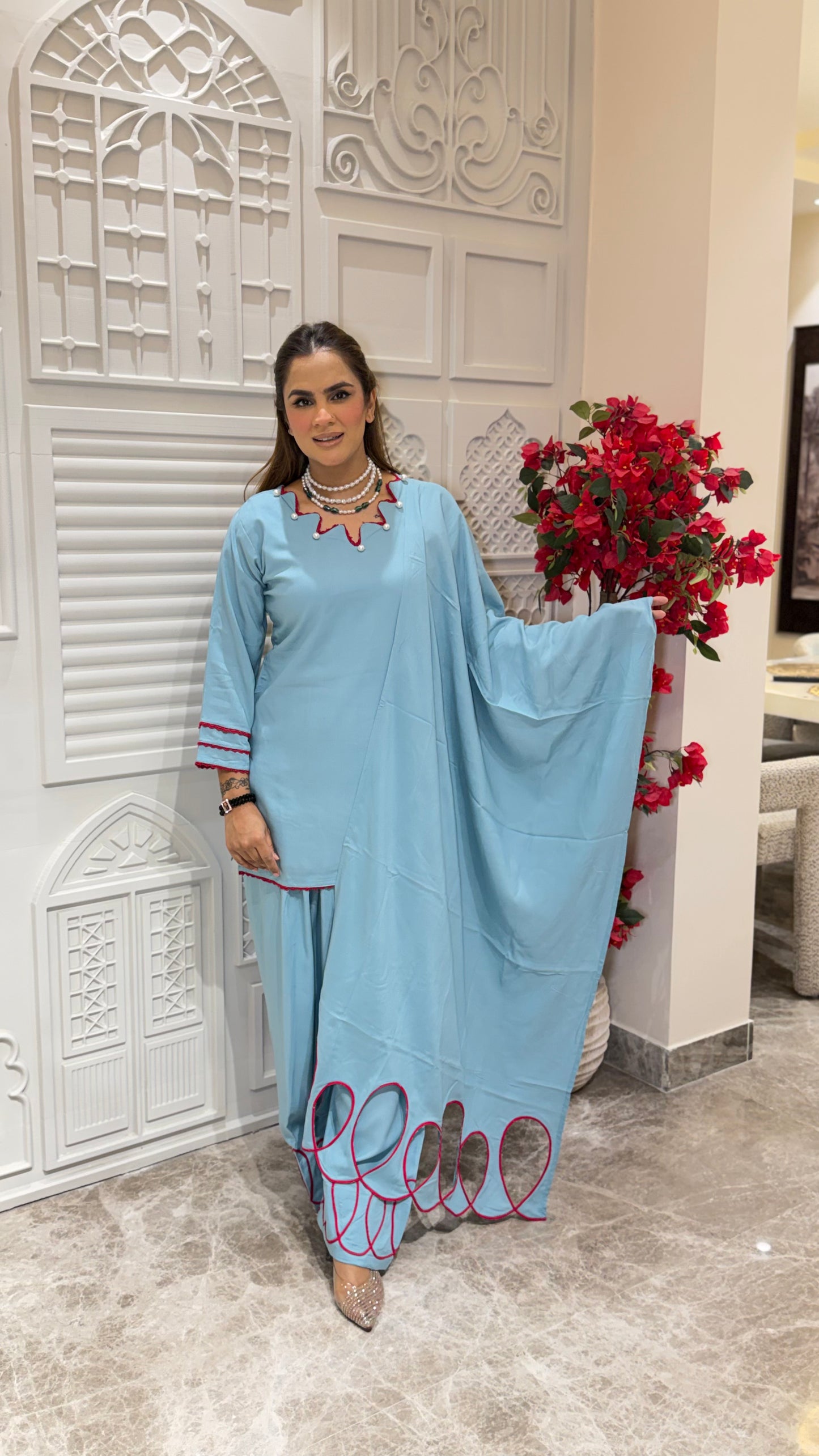 Elegant Suit with Dupatta  PC3276