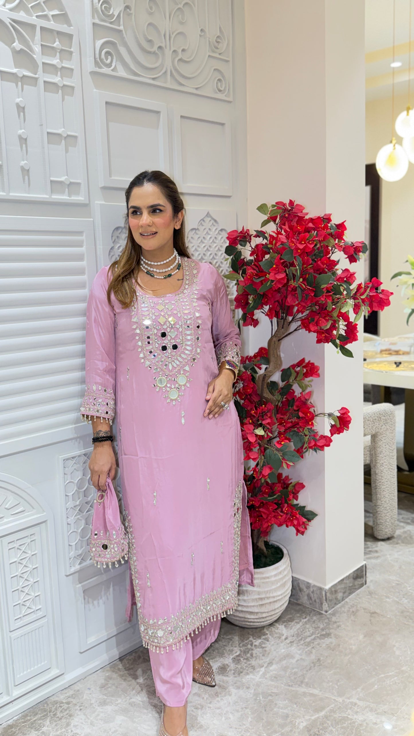 Elegant Suit With mirror work PC3277