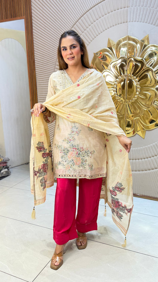 Stunning Mirror Work Suit PC3290