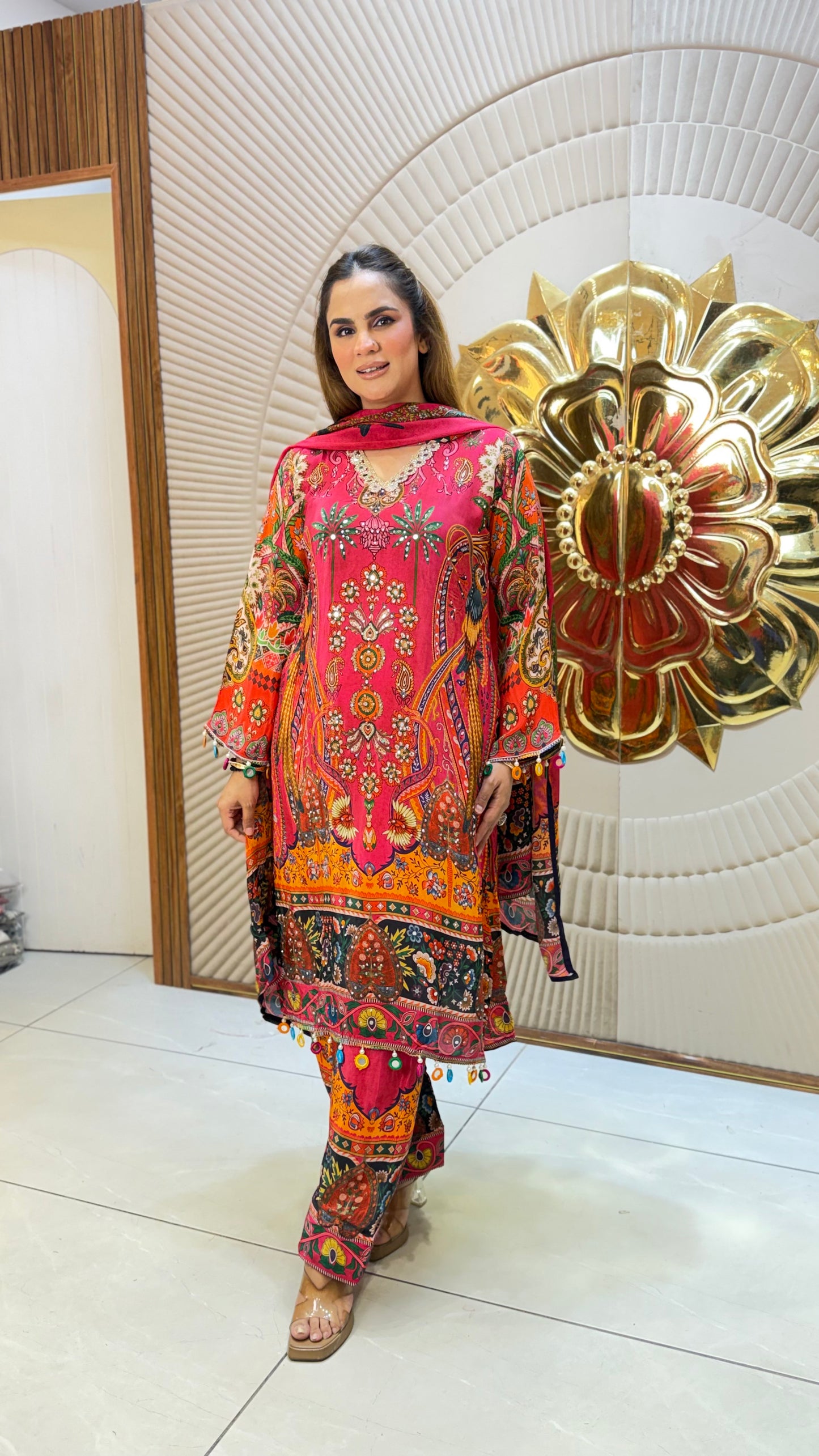 Beautiful Pattern Print Suit PC3291