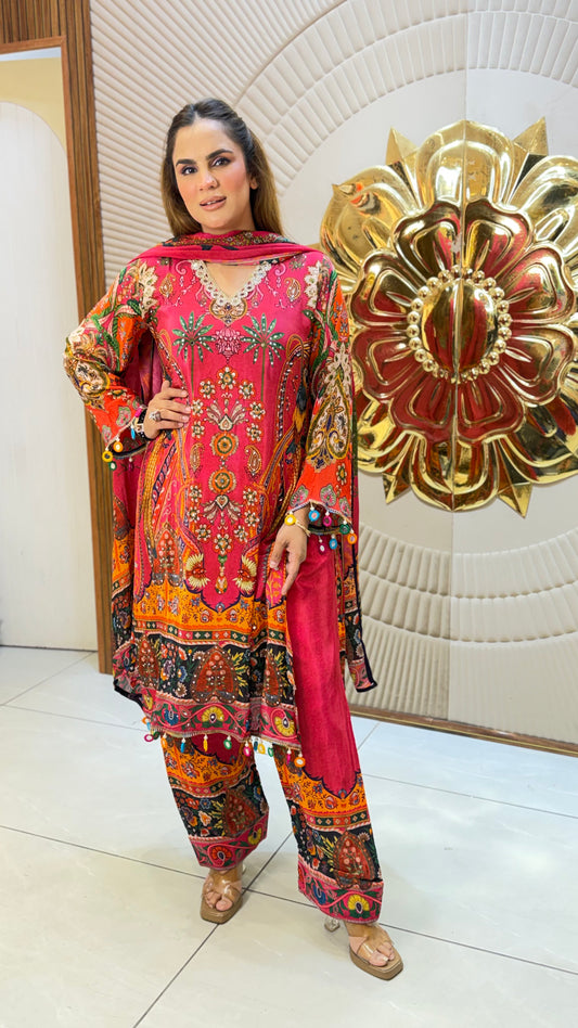 Beautiful Pattern Print Suit PC3291