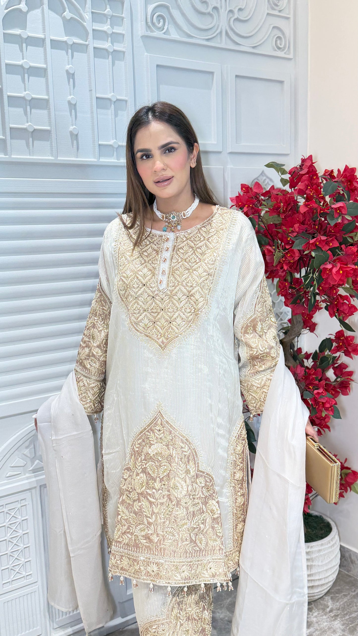Elegant Suit With Lace Work pc3317