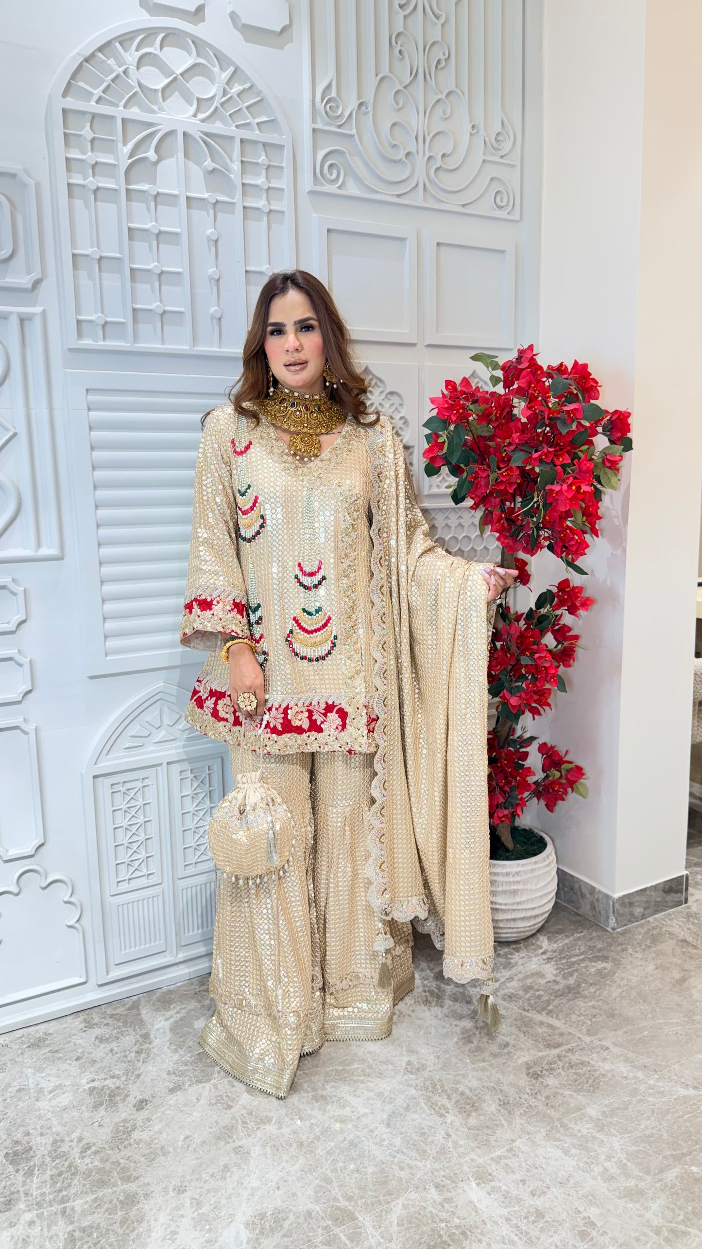Stunning Sharara Suit With Potli PC3330