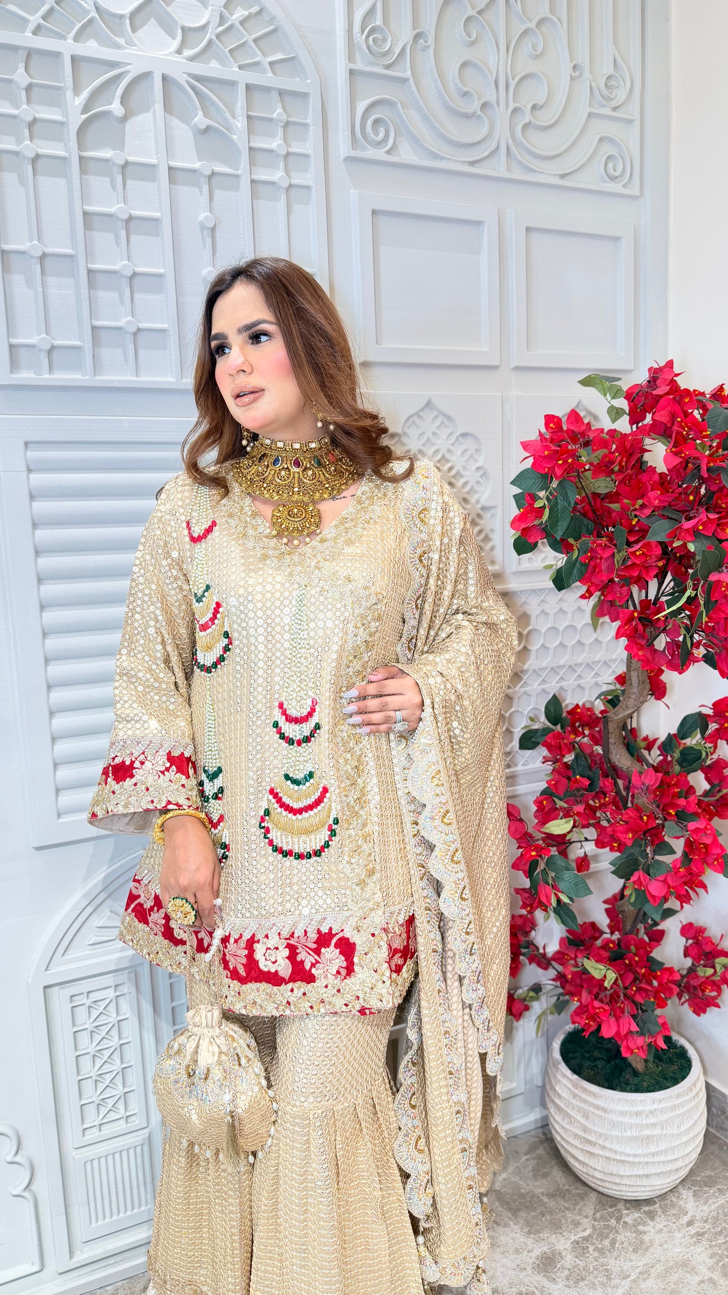 Stunning Sharara Suit With Potli PC3330