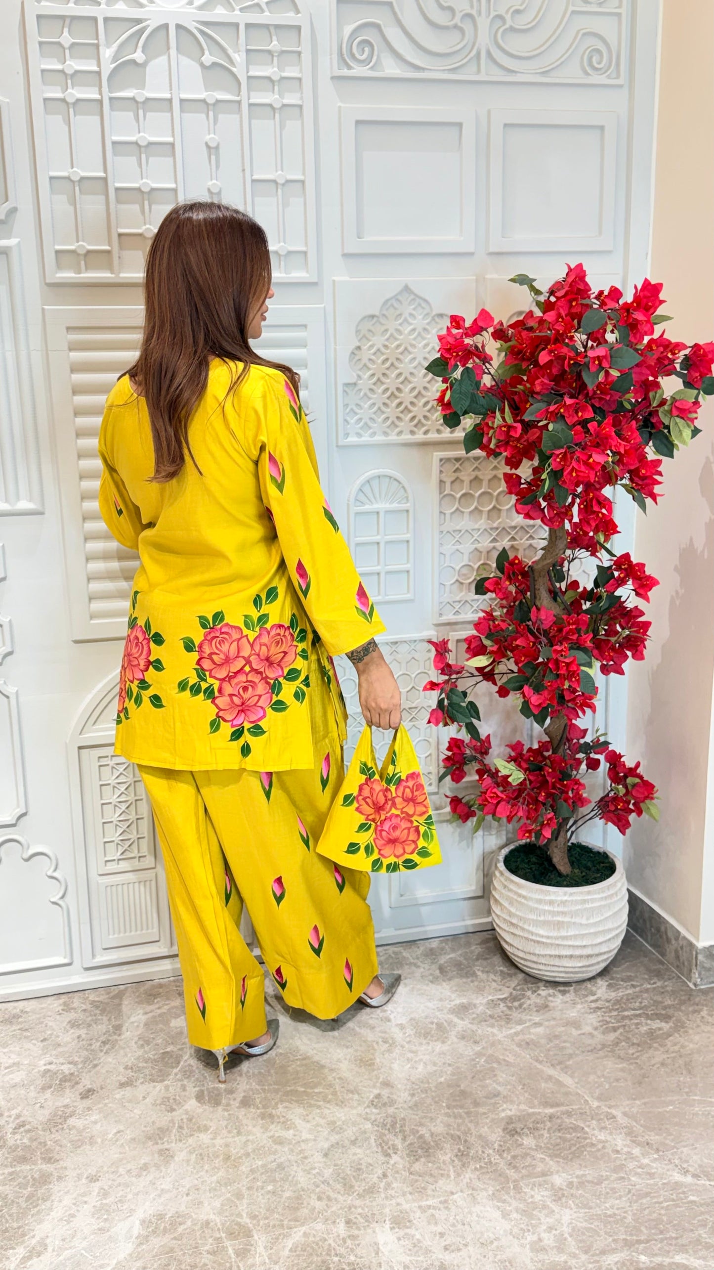 Elegant Suit With Printed Pajama pc3339
