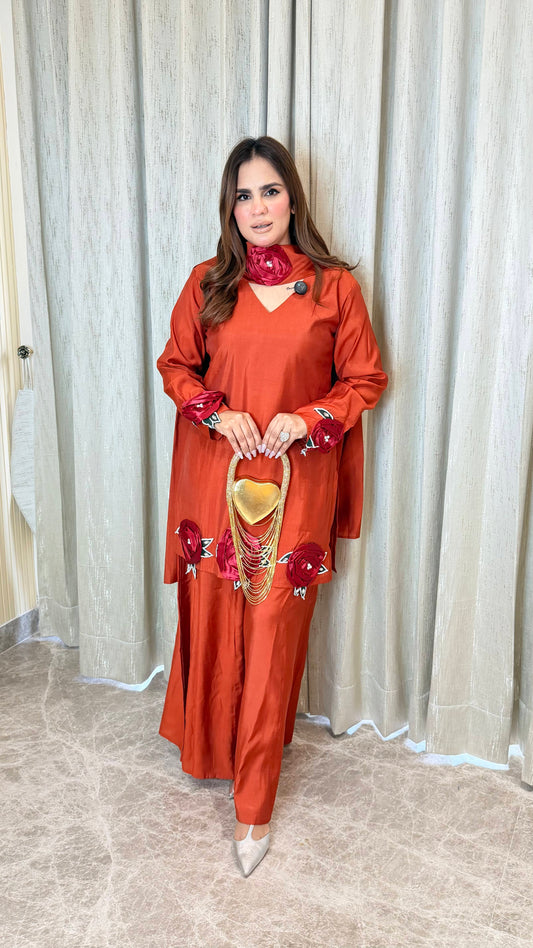 Elegant V-neck Suit pc3341