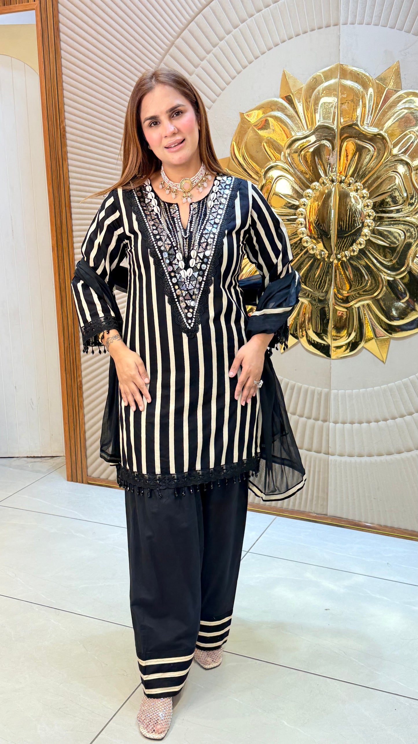 beautiful Suit with mirror work  PC3378