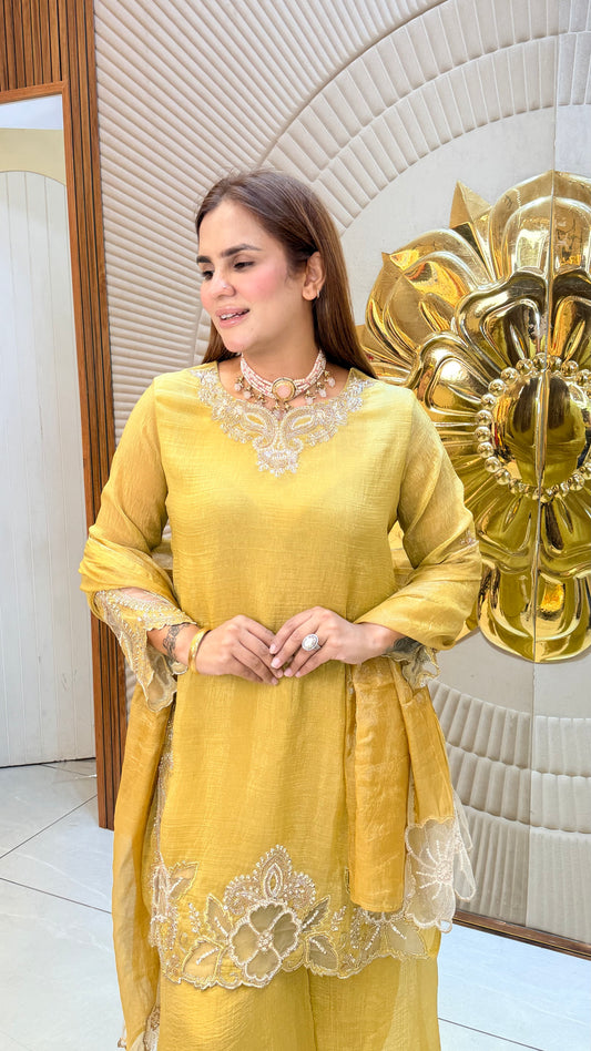 Elegant yellow sharara set PC3379