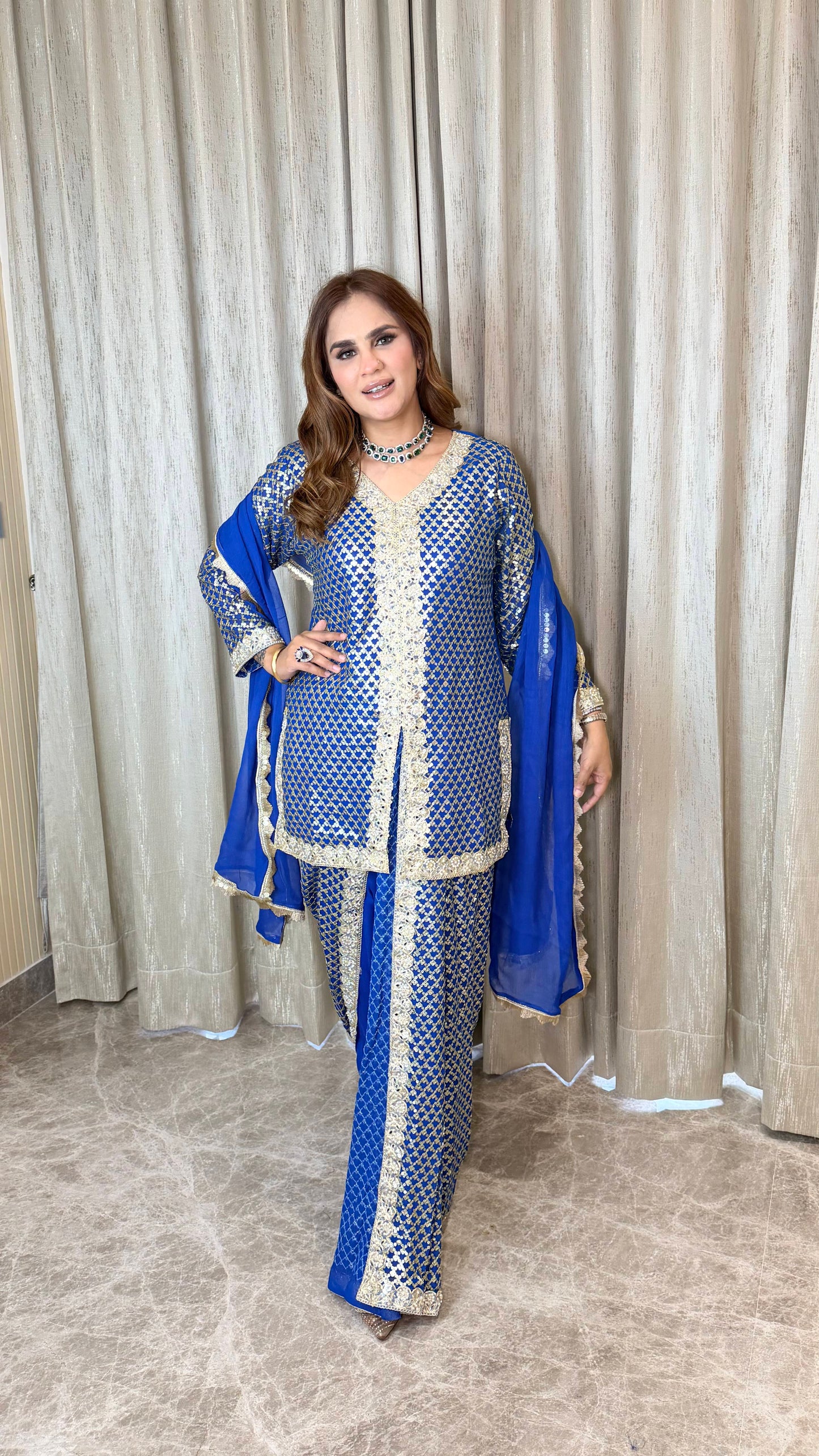 Elegant Suit With Lace Work PC3407