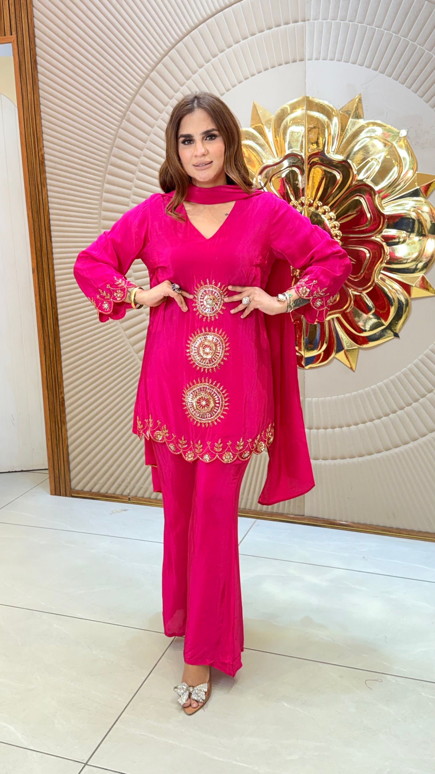 Elegant Suit With Lace Work PC3416