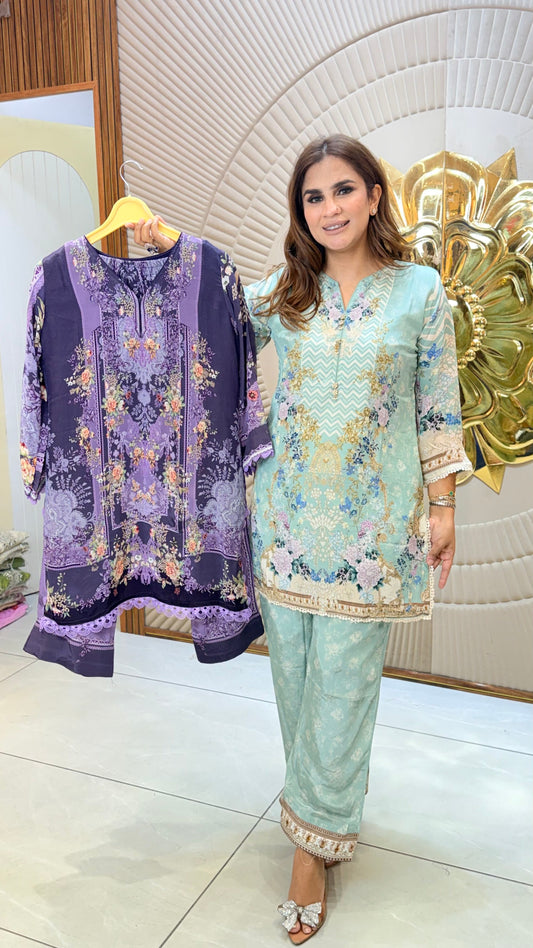 Elegant Suit With Lace Work PC3421