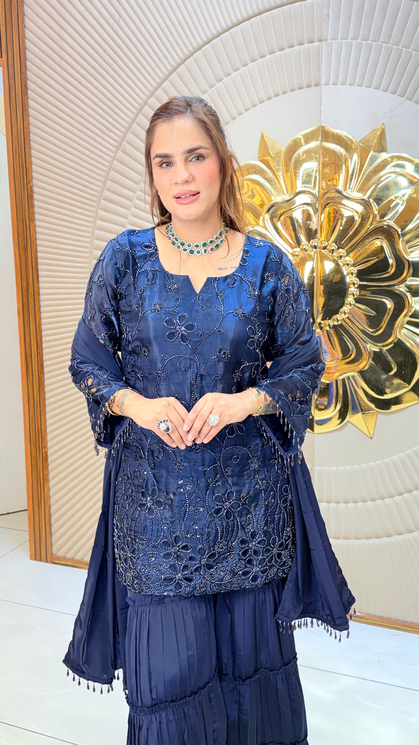 Elegant Ethnic kurta set with Sharara pants PC3424