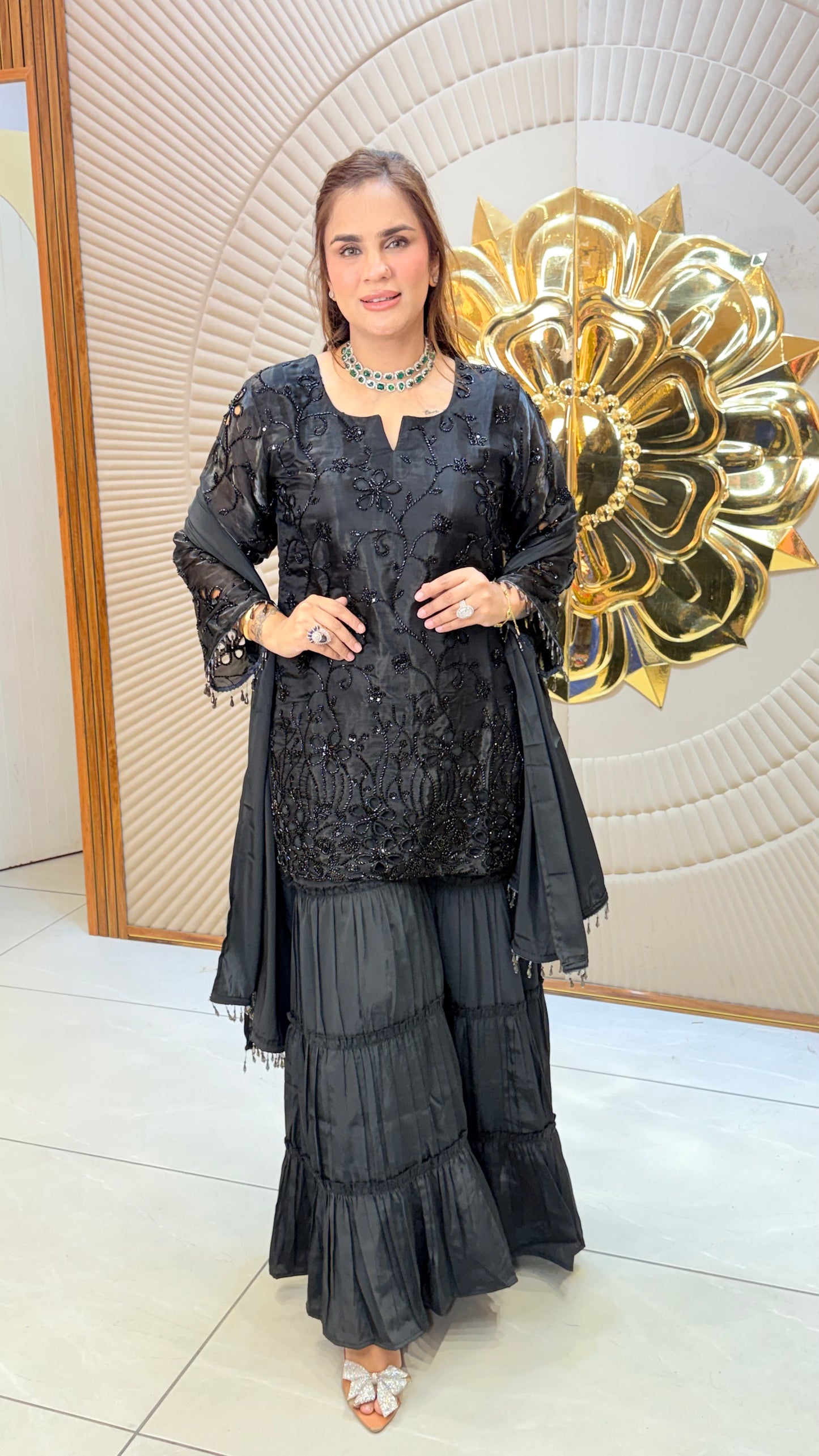 Elegant Ethnic kurta set with Sharara pants PC3424