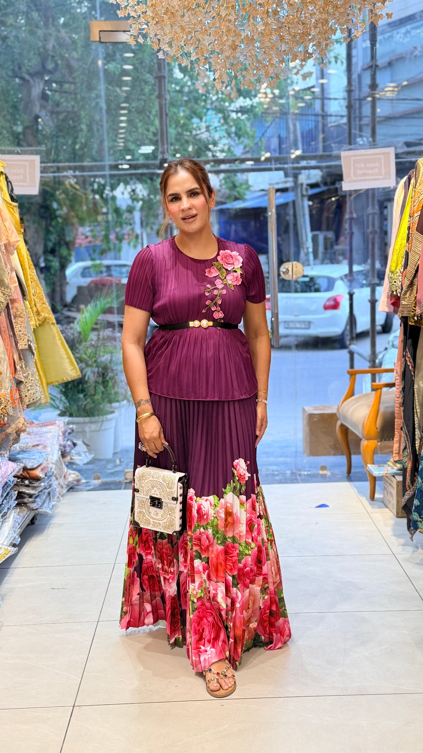 Beautiful Colored floral wrinkle set PC3448