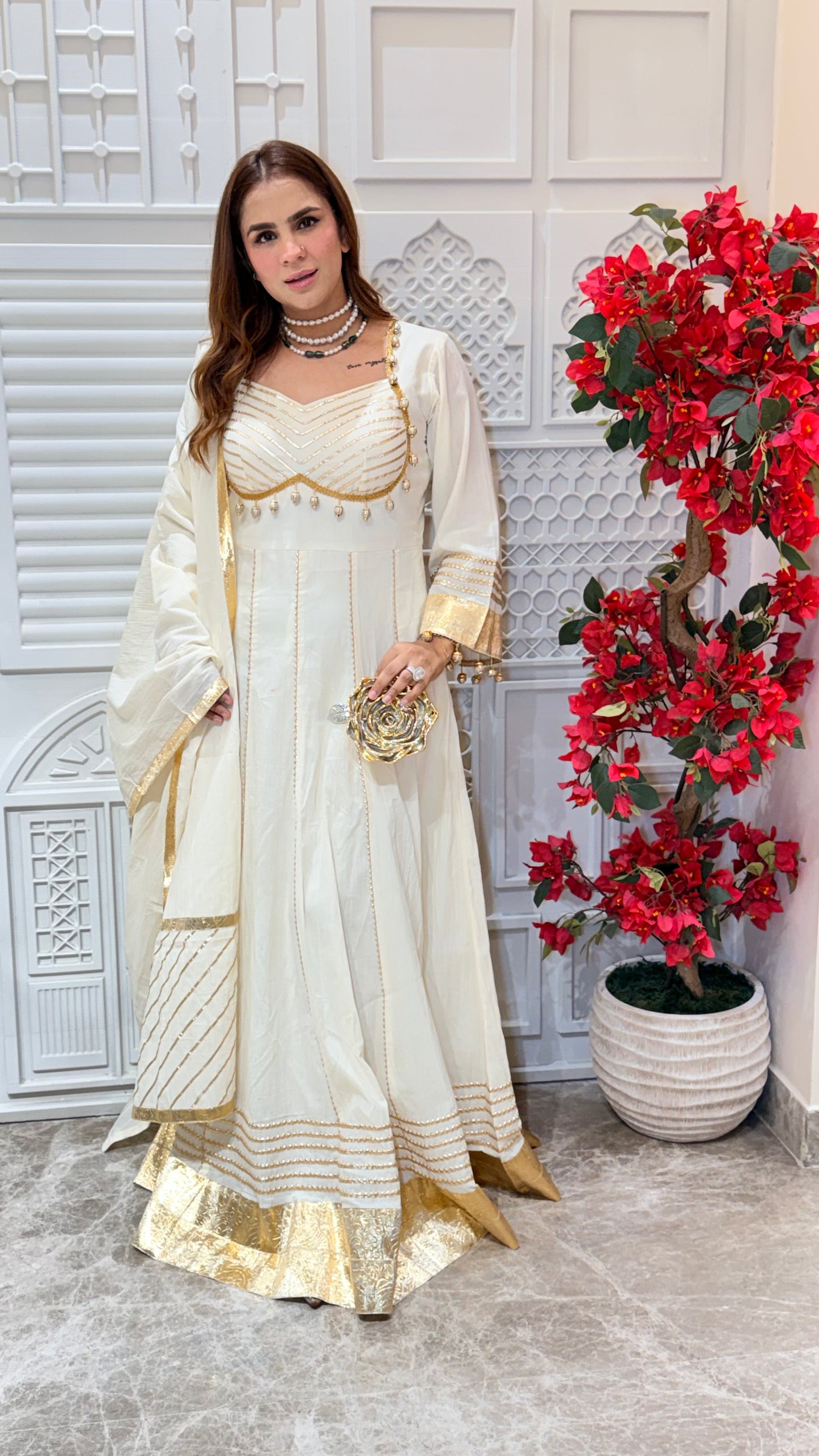 Beautiful Heavy Gota Work Anarkali Suit Set PC3453