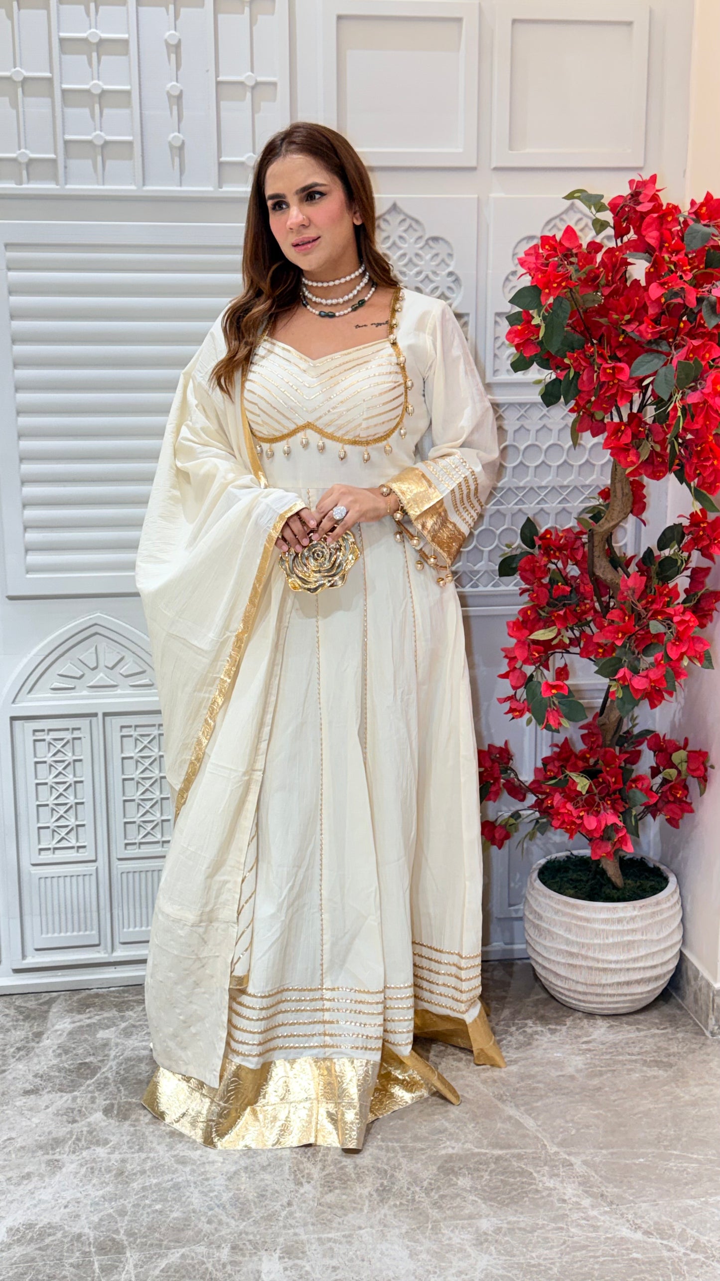 Beautiful Heavy Gota Work Anarkali Suit Set PC3453