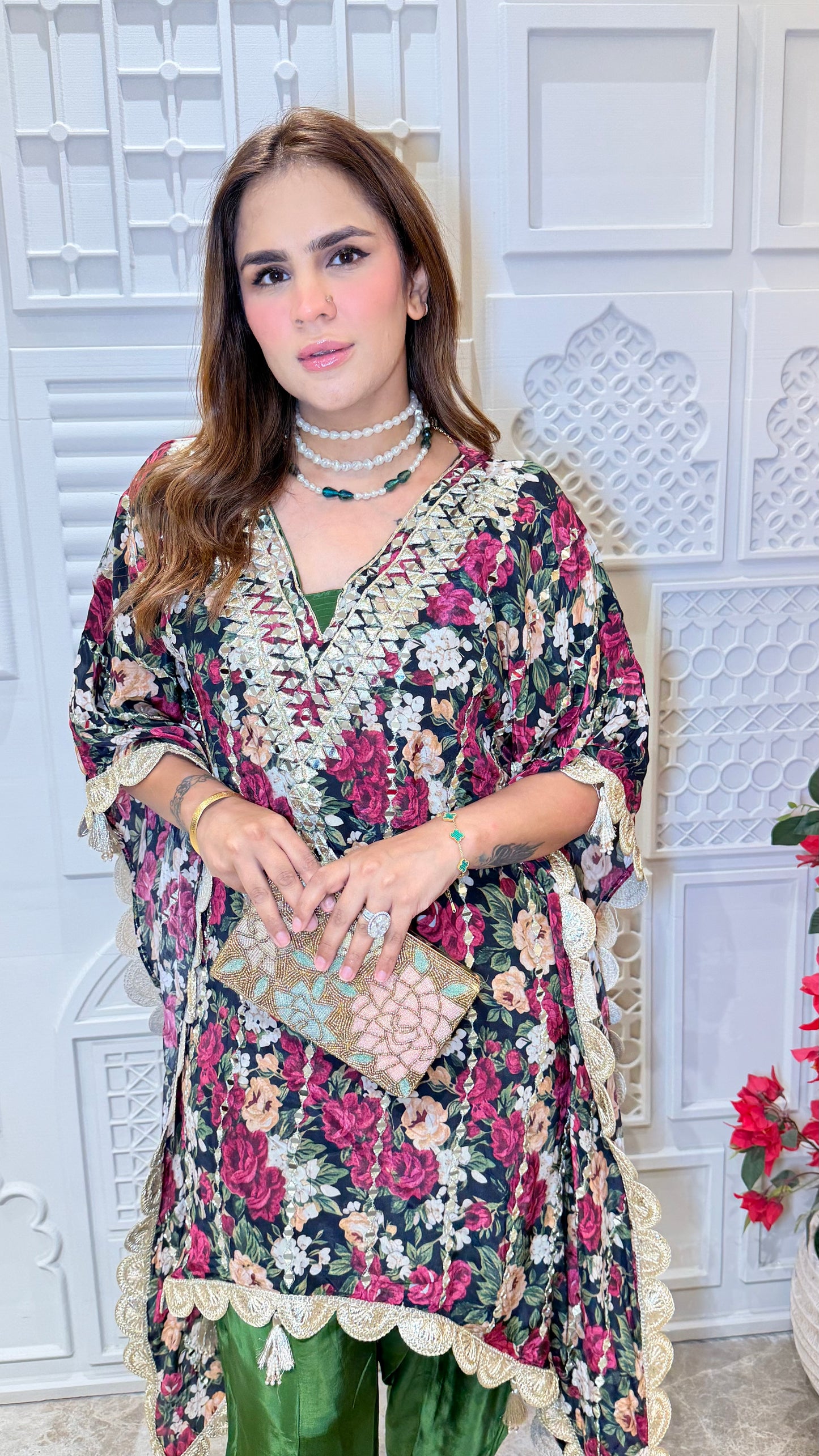Beautiful floral print kaftan set PC3455