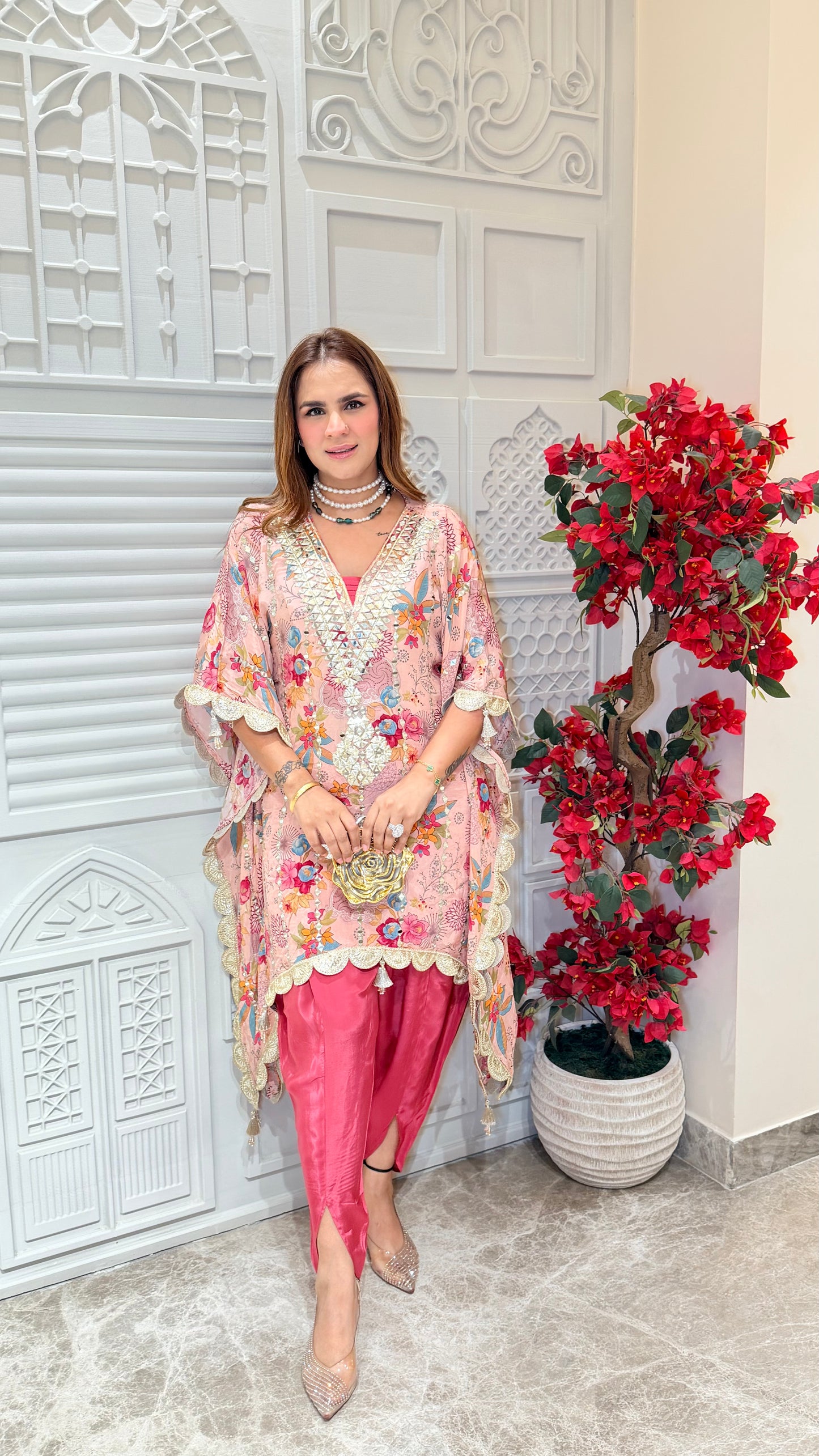 Beautiful floral print kaftan set PC3455