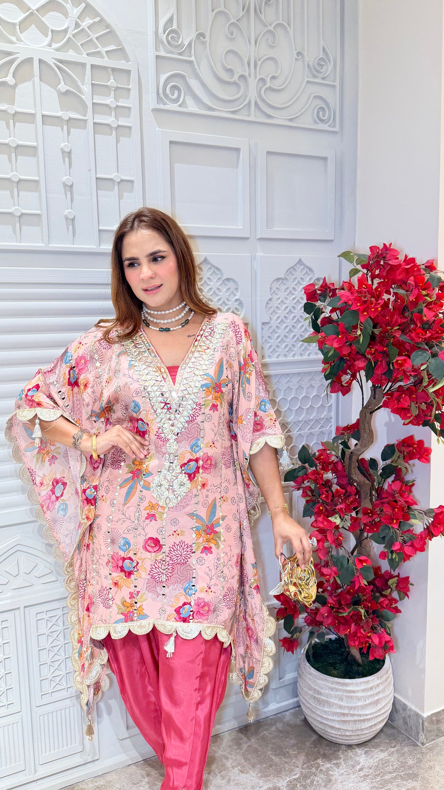 Beautiful floral print kaftan set PC3455