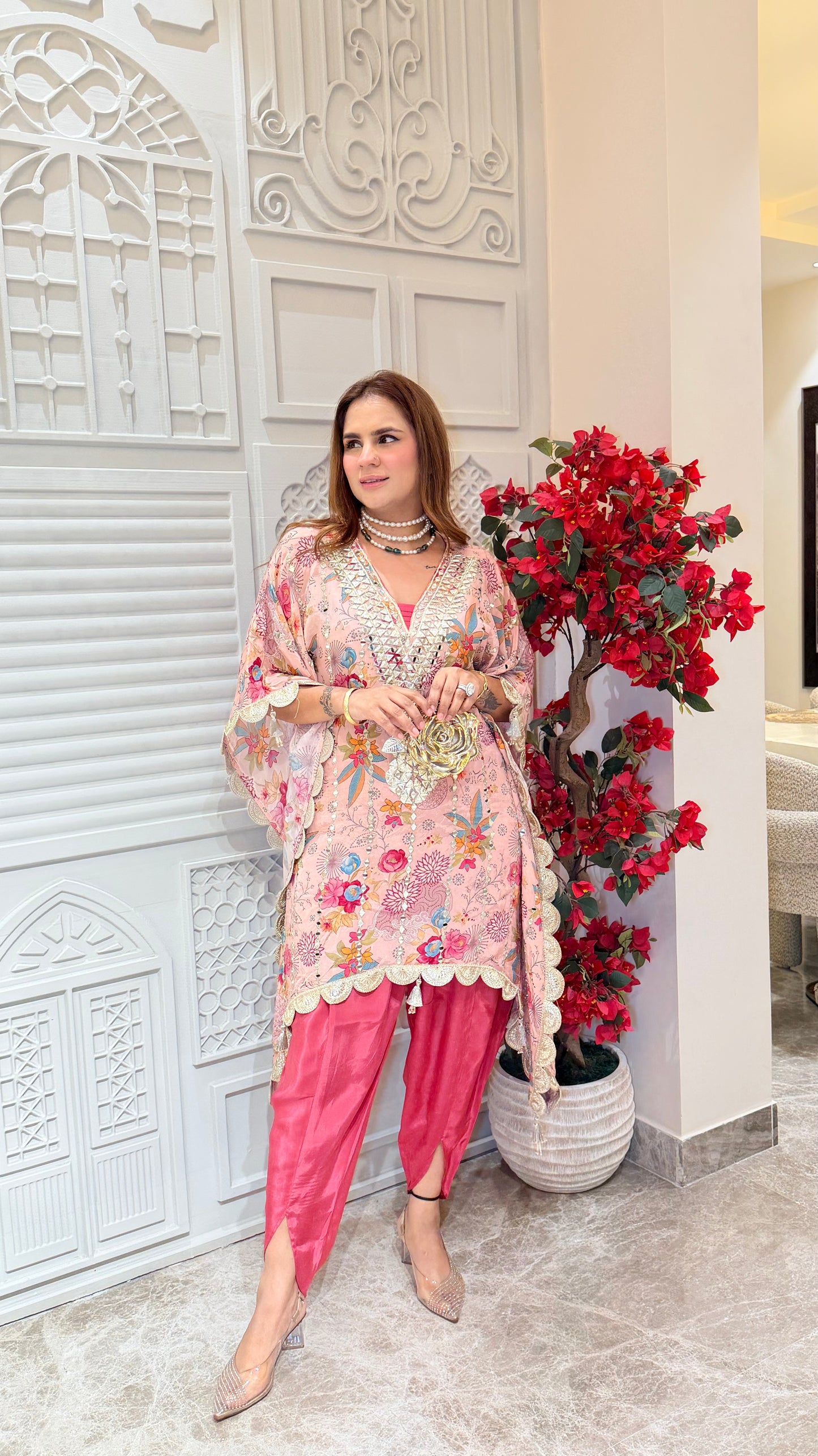 Beautiful floral print kaftan set PC3455