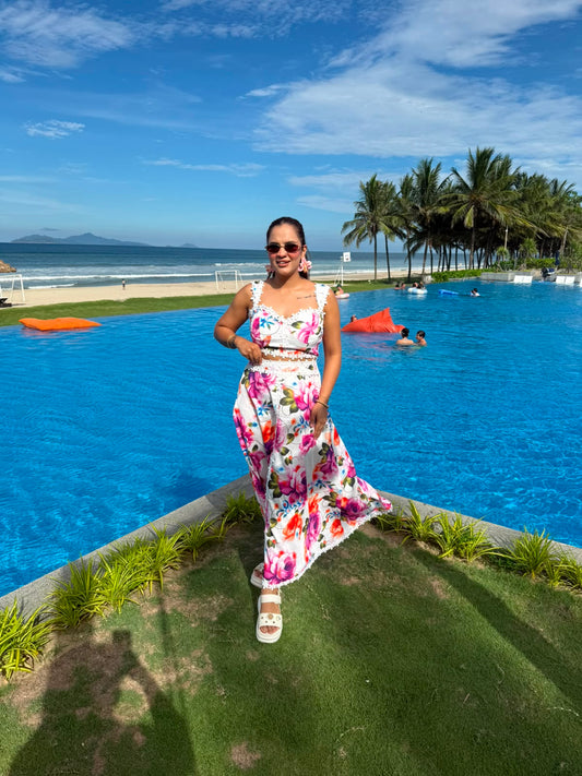 Beautiful floral printed co-ord set PC3458