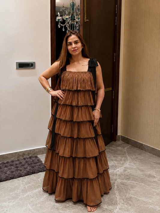 Elegant tiered Long dress  PC3459