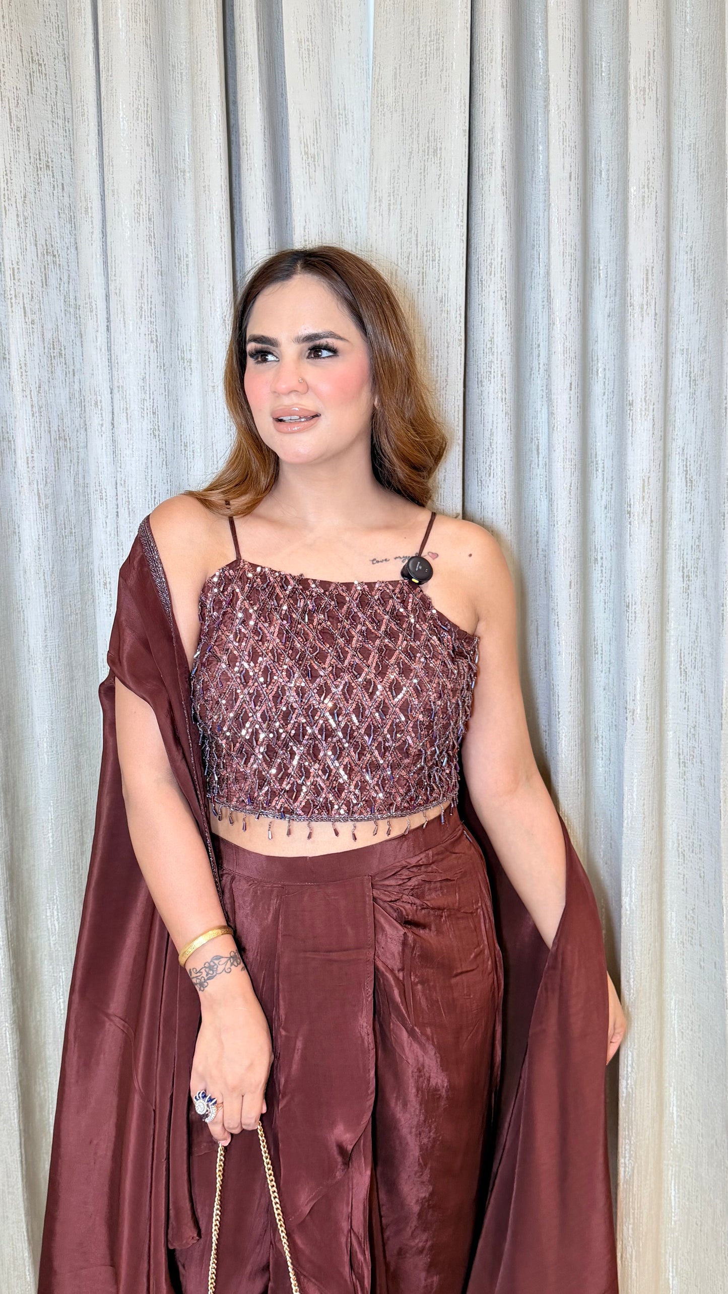 Elegant pre-stitched drape saree PC3473