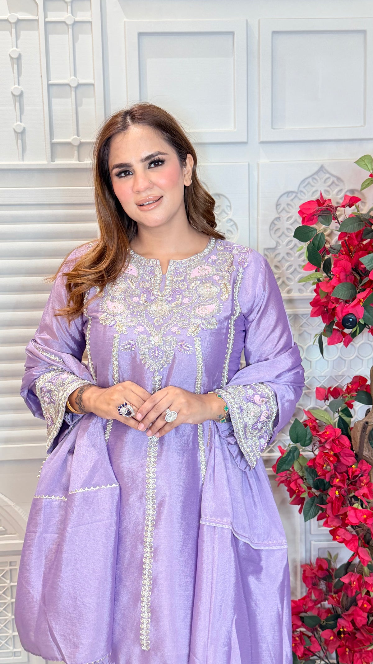 Elegant silk farshi suit set PC3474