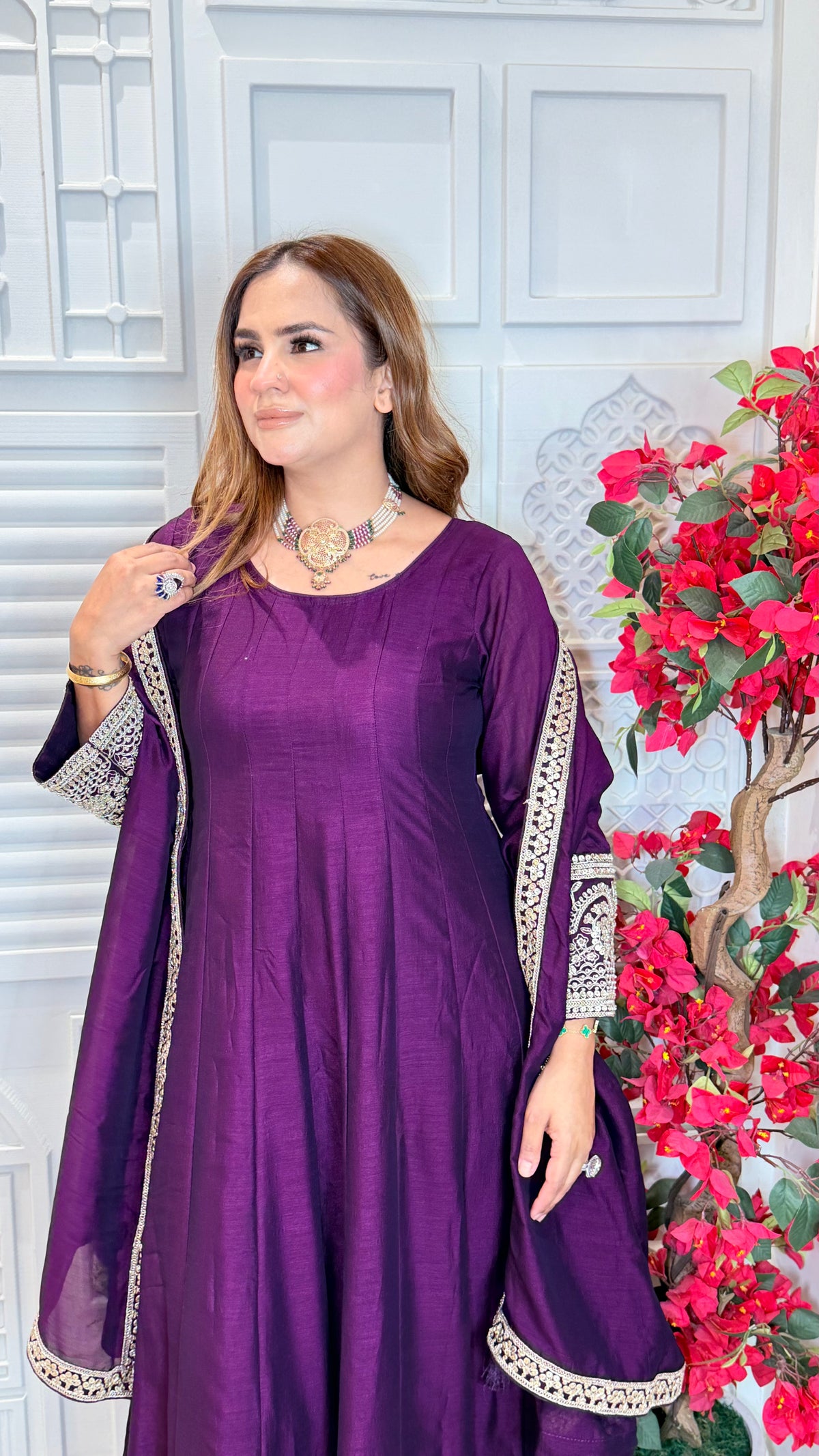 Elegant flared Anarkali gown PC3475