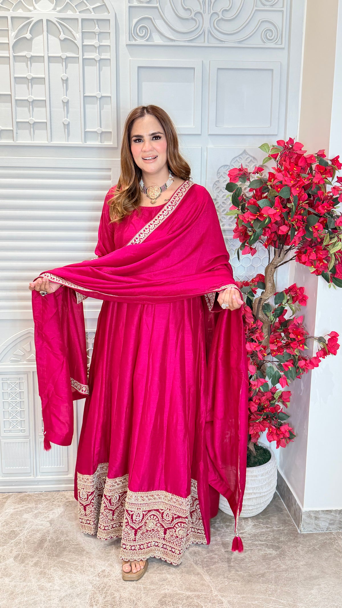 Elegant flared Anarkali gown PC3475
