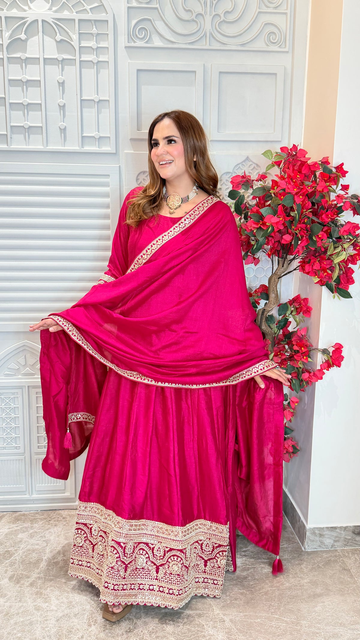 Elegant flared Anarkali gown PC3475