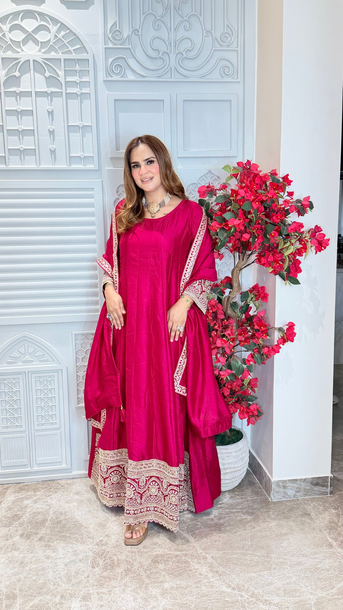 Elegant flared Anarkali gown PC3475