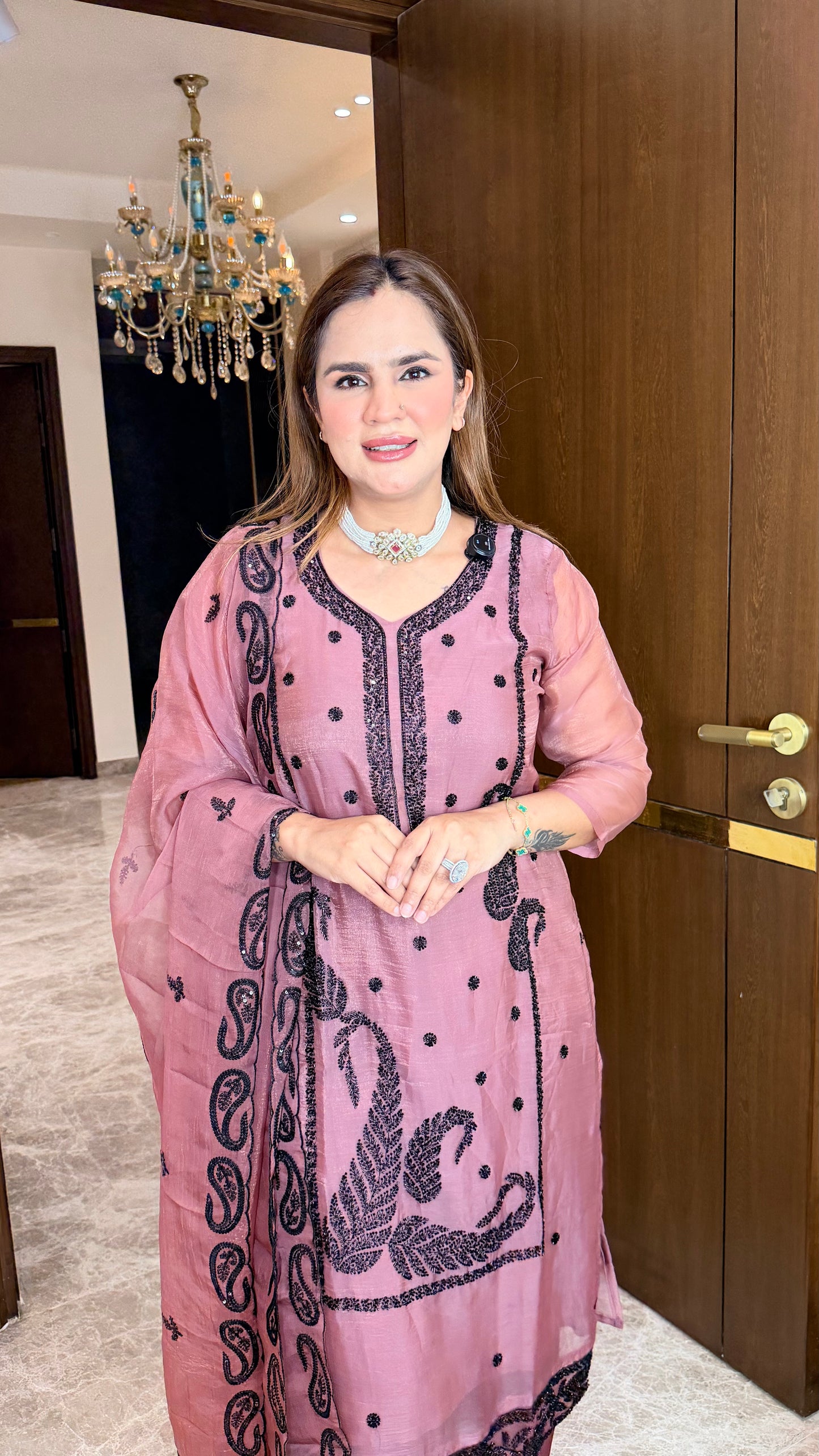 Beautiful organza ethnic suit set PC3504