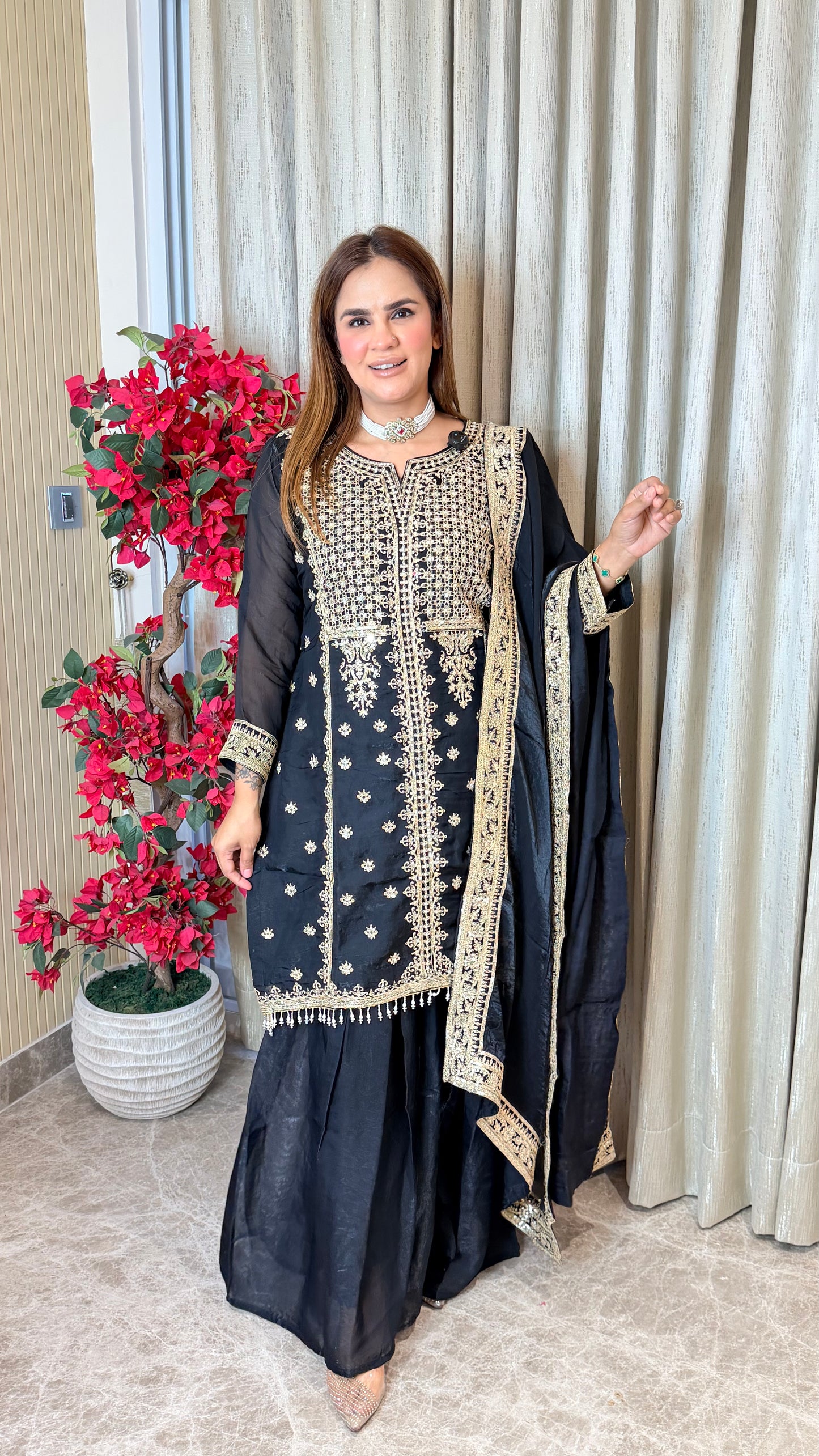 Beautidul  chinon silk ethnic sharara setc PC3518