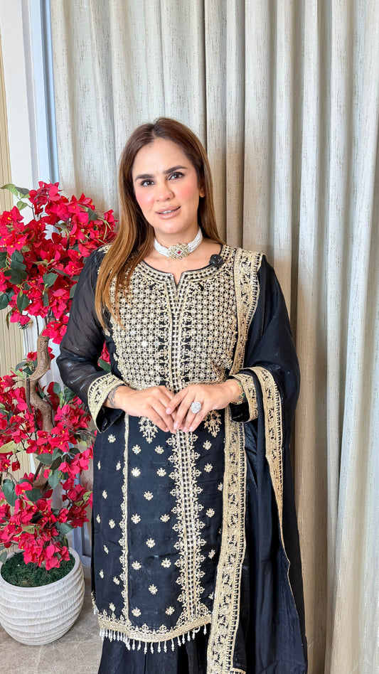 Elegant chinon silk ethnic sharara set PC3518