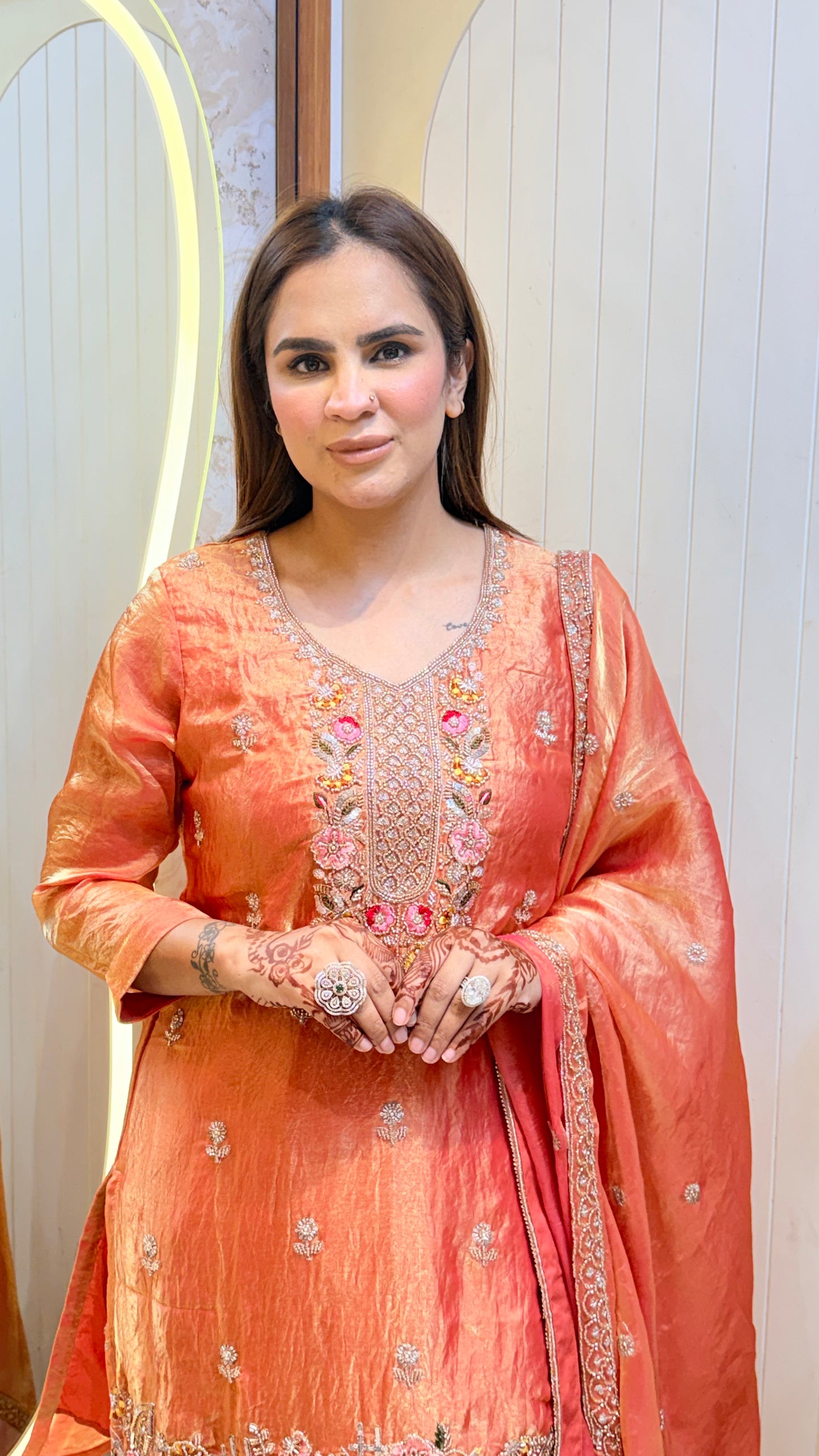 Elegant silk ethnic suit set PC3523
