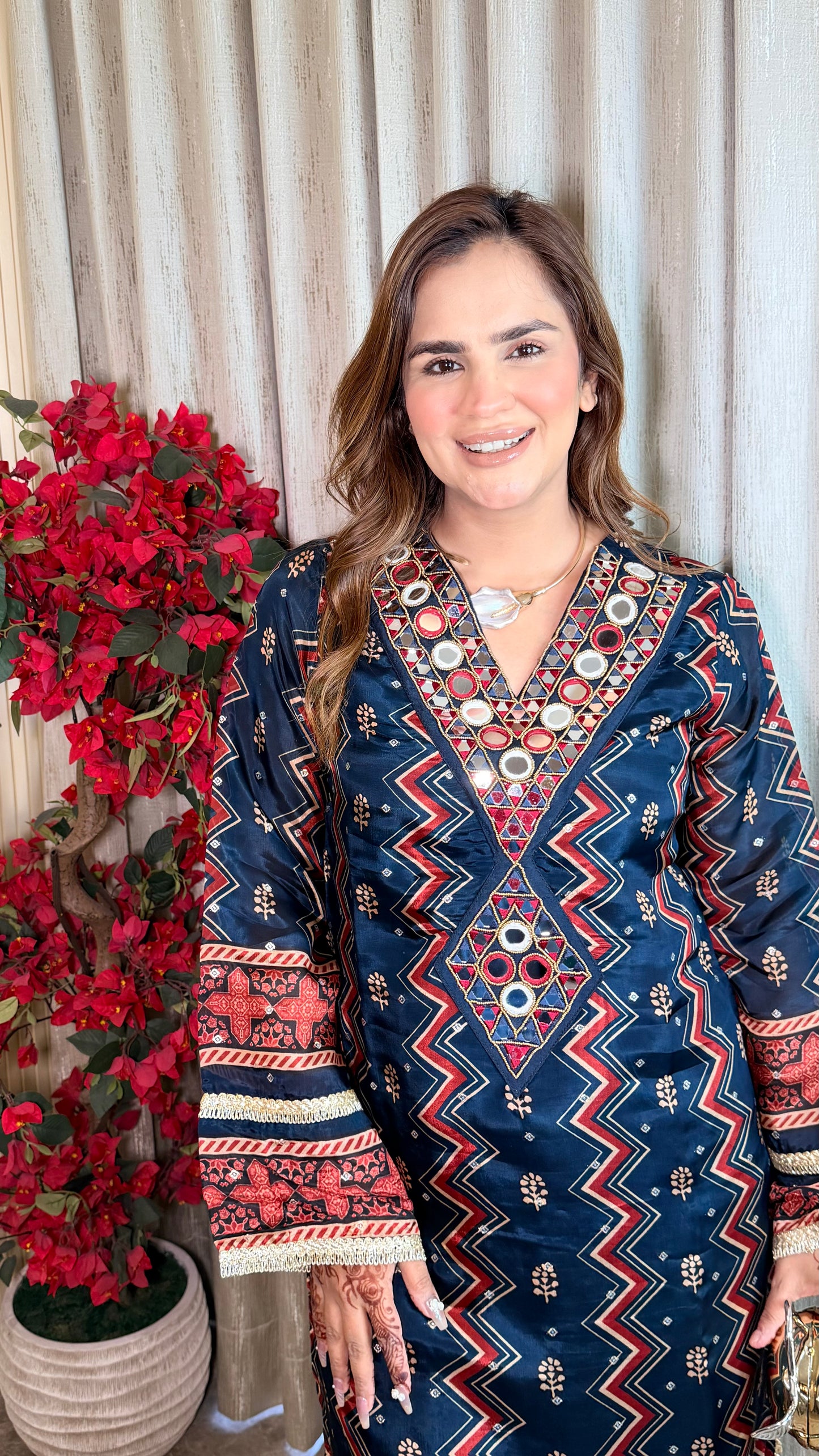 Elegant patterned two-piece ethnic set PC3525