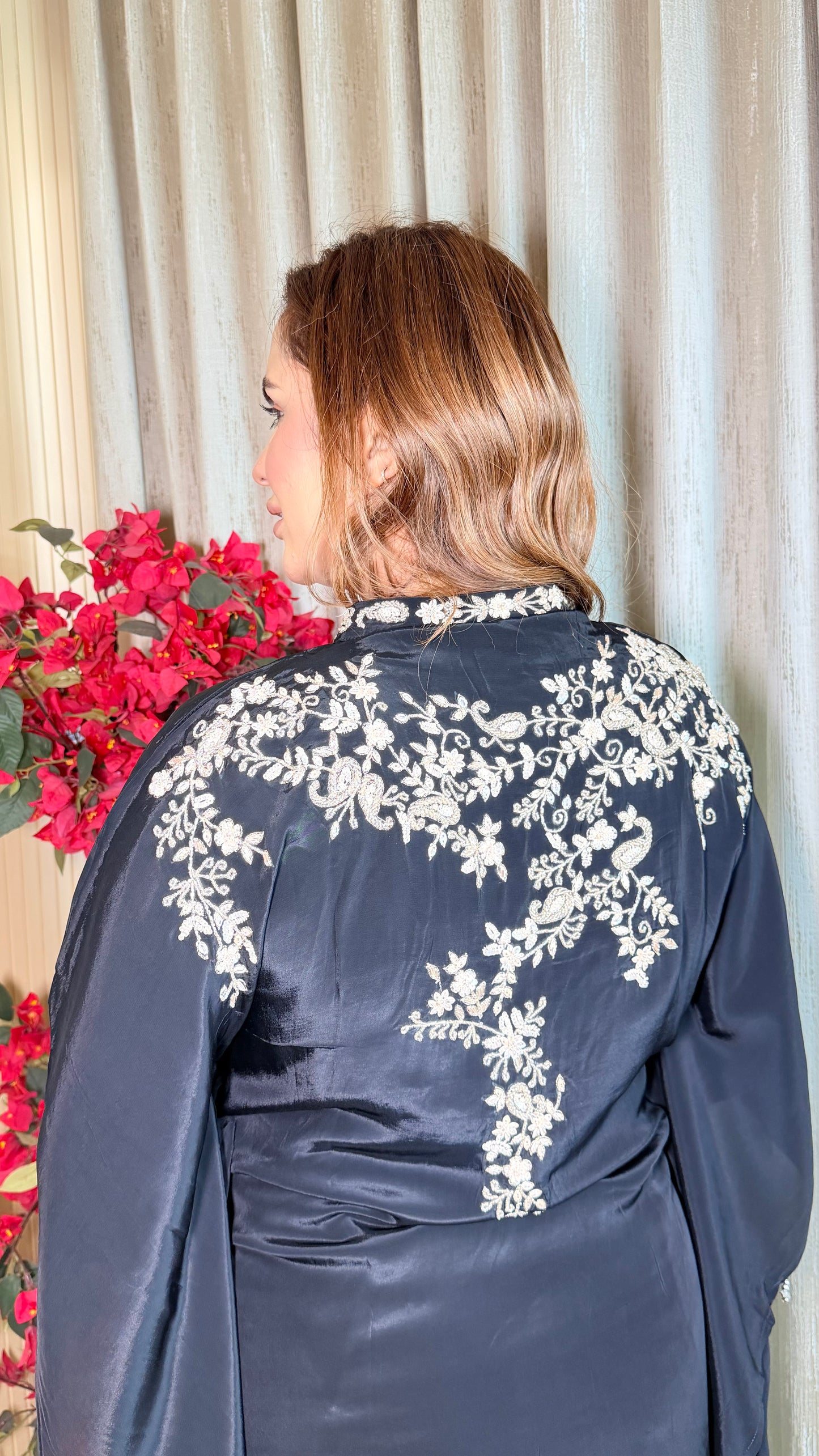 Beautiful silk kaftan tunic paired with matching pants PC3527