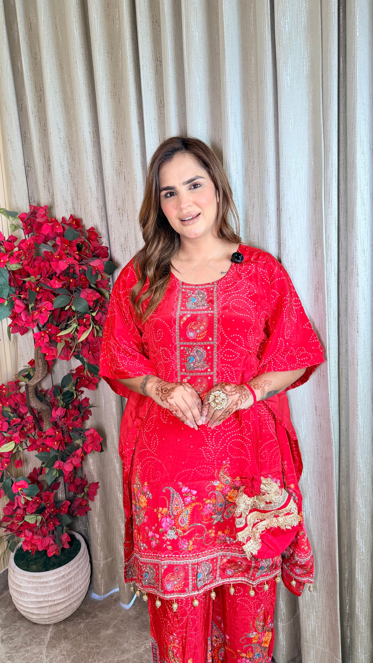 Beautiful floral print kaftan co-ord set PC3528