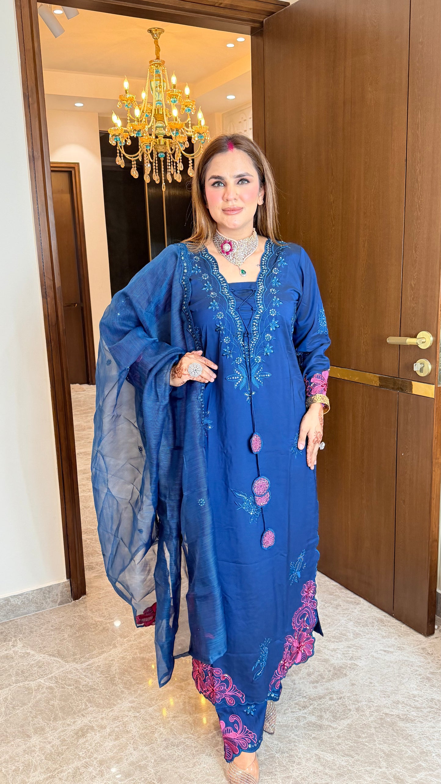 Elegant  silk-blend long kurta  PC3540
