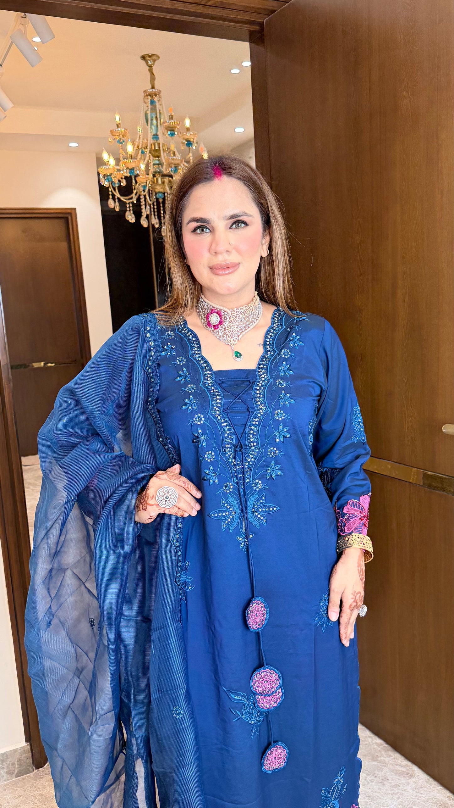 Elegant  silk-blend long kurta  PC3540