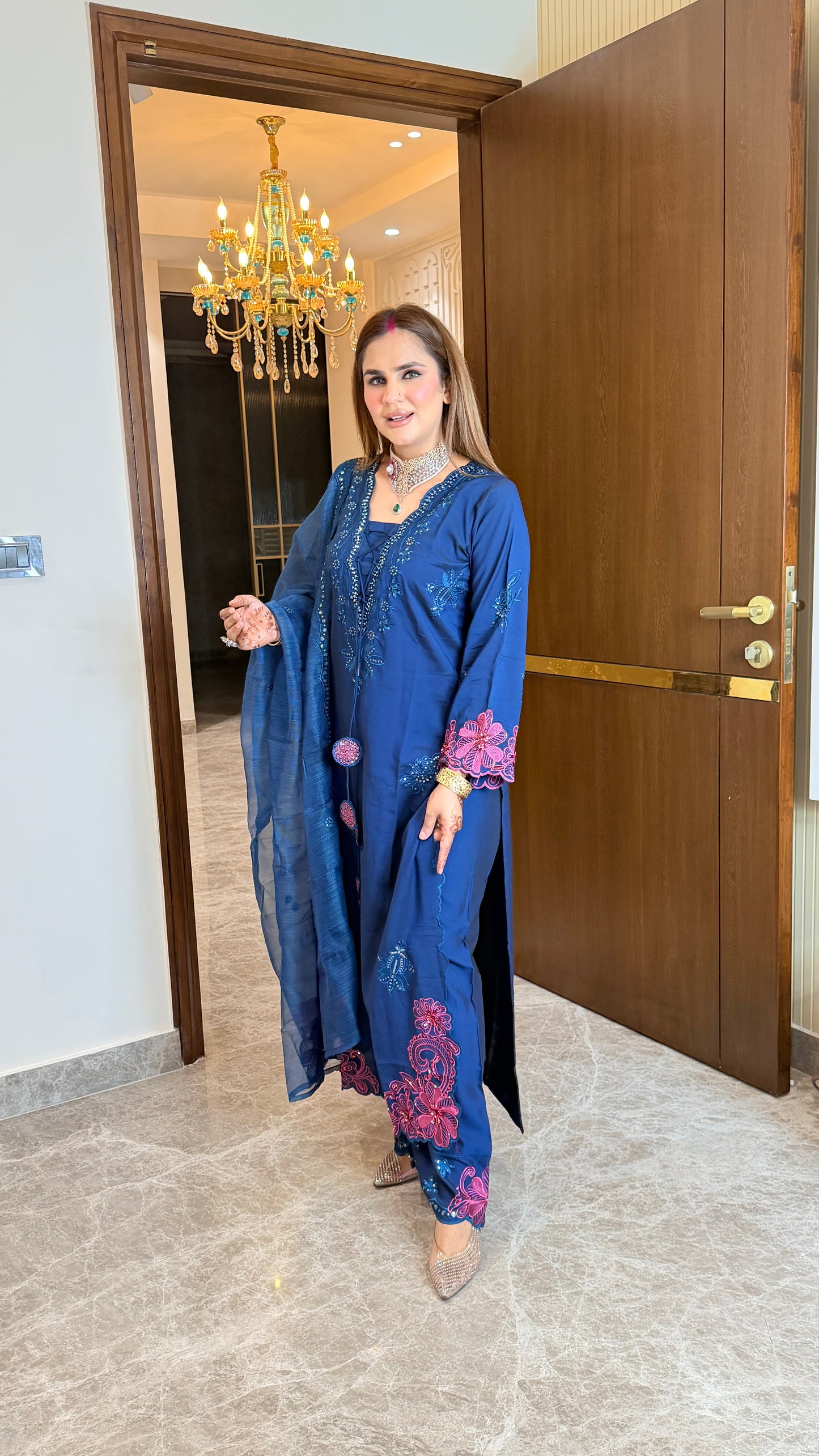 Elegant  silk-blend long kurta  PC3540