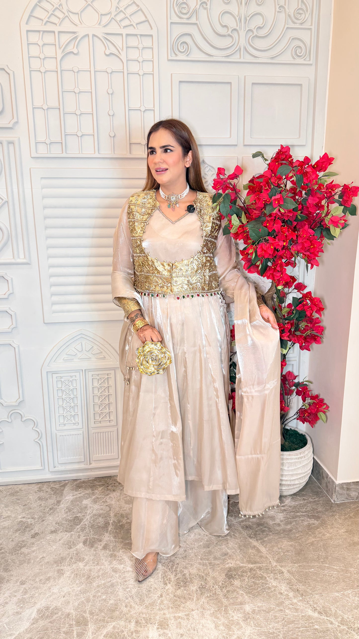 Beautiful tissue silk kurta set  PC3546