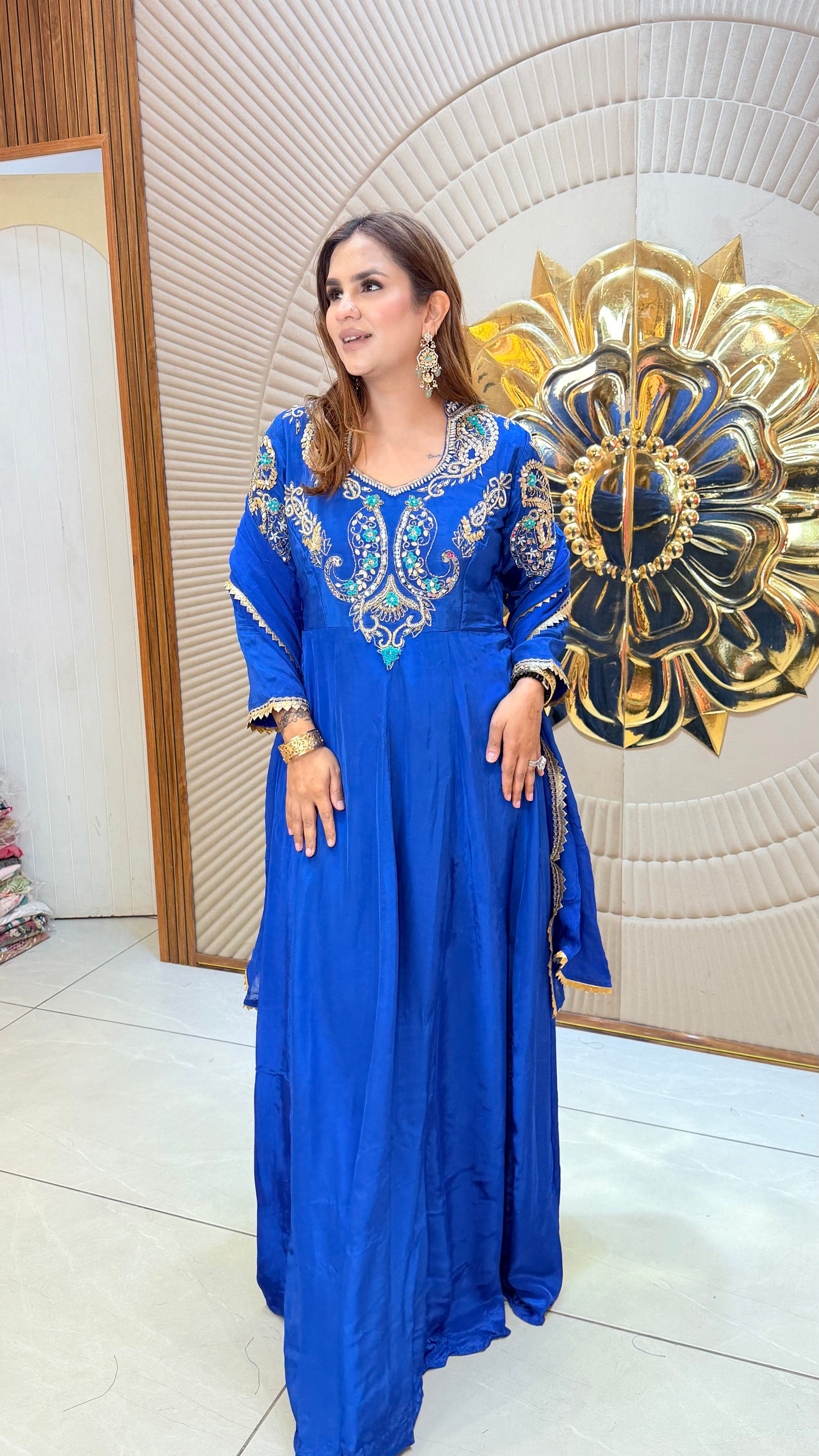 Elegant flared Anarkali kurta set  PC3567