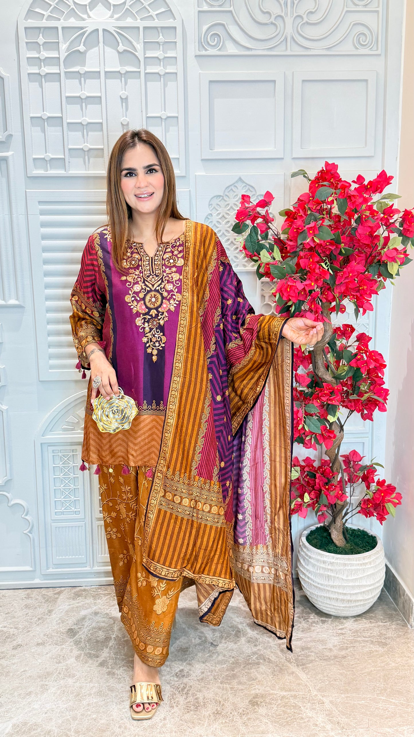 beautiful festive three-piece ethnic suit PC3577