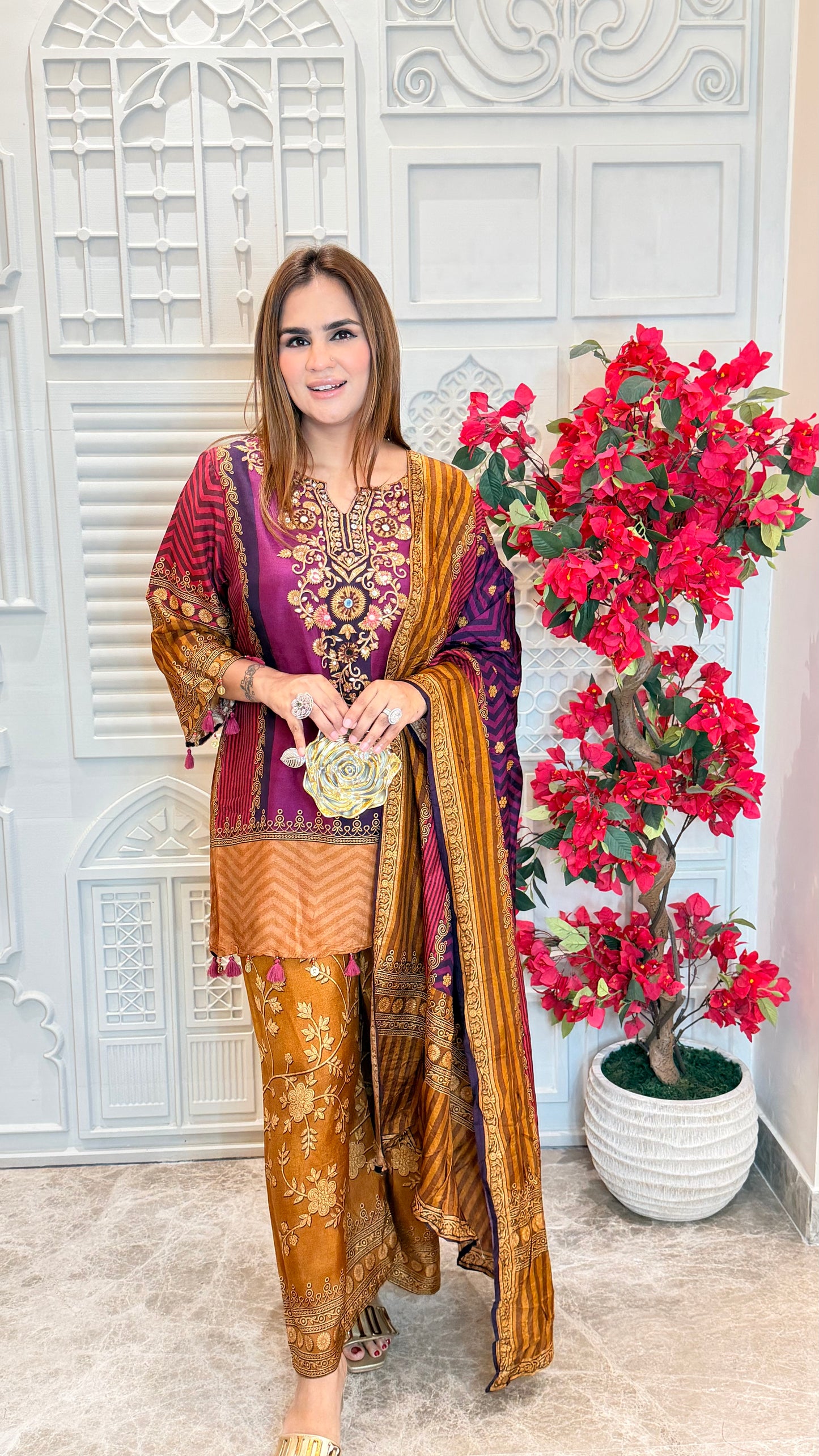 beautiful festive three-piece ethnic suit PC3577