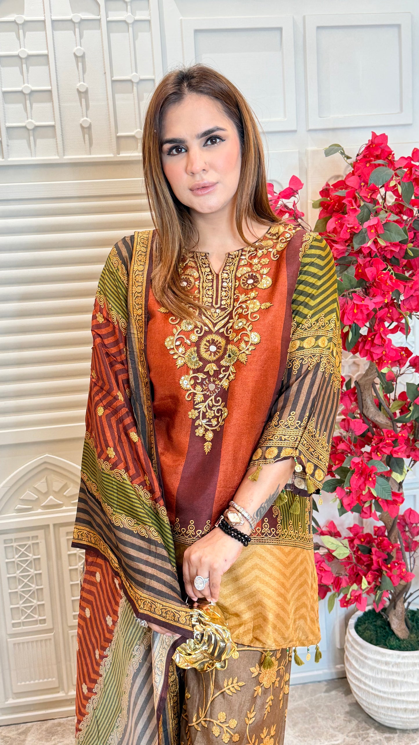 beautiful festive three-piece ethnic suit PC3577